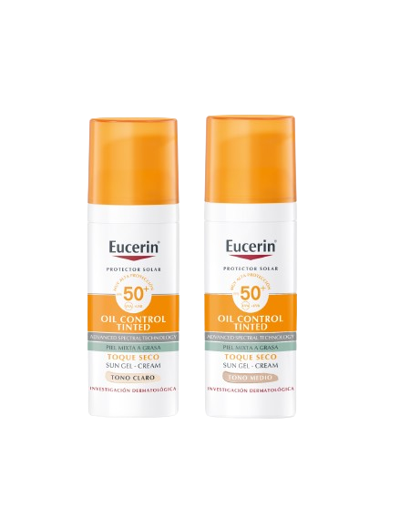 Eucerin Oil Control Tinted Sun Gel-Cream SPF50+ 50ML