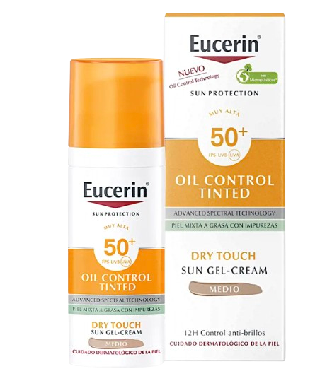 Eucerin Oil Control Tinted Sun Gel-Cream SPF50+ 50ML